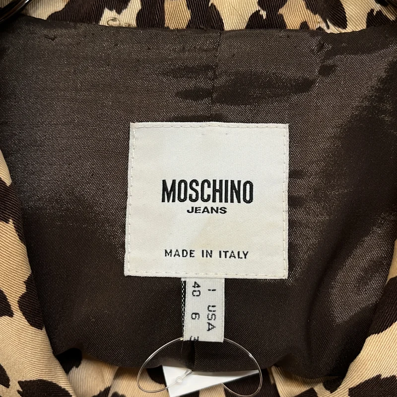 MOSCHINO / モスキーノ | レオパード シングルブレスト ジャケット | 40 | レディース