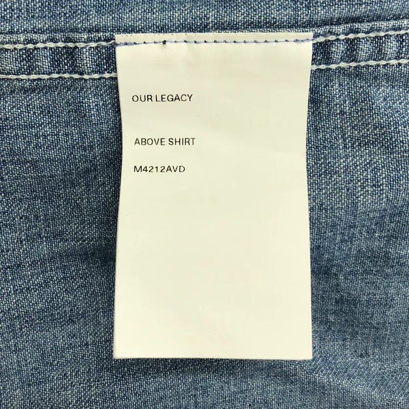 OUR LEGACY / アワーレガシー | ABOVE SHIRT  Vintage Denim / ヴィンテージ加工 オーバーデニムシャツ | 48 | メンズ