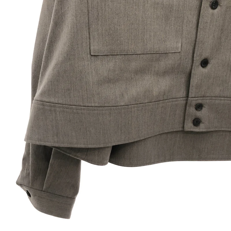 THE RERACS / ザリラクス | 2025AW | ウール CPO クロップドシャツ ジャケット | 38 | レディース