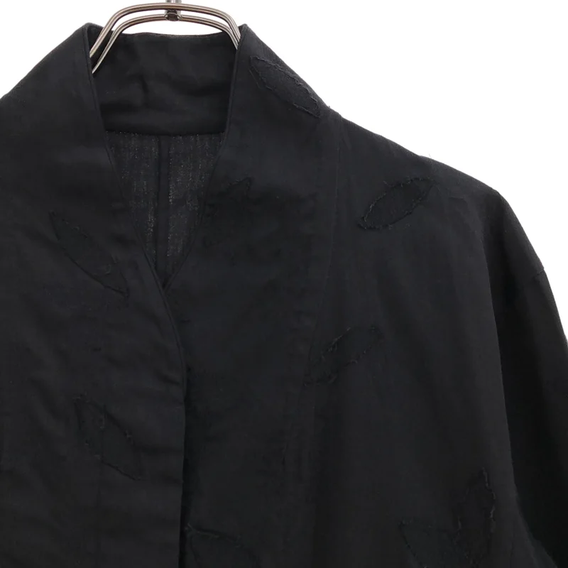 HaaT ISSEY MIYAKE / ハートイッセイミヤケ | 2007SS | コットン リーフ刺しゅう ノーカラージャケット HA72FD621 | 3 | レディース