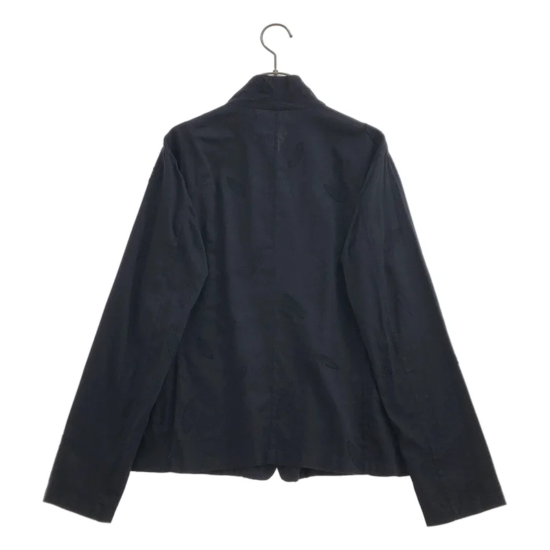 HaaT ISSEY MIYAKE / ハートイッセイミヤケ | 2007SS | コットン リーフ刺しゅう ノーカラージャケット HA72FD621 | 3 | レディース