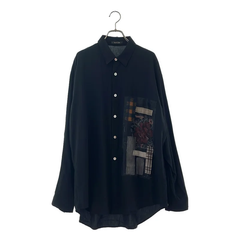 L.Q. Y's for men / エルキュー ワイズフォーメン | レーヨン パッチワーク シャツ |