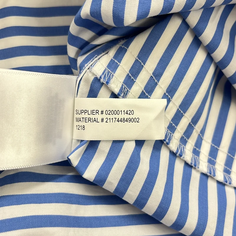 POLO RALPH LAUREN / ポロラルフローレン | ストライプ ワンポイントポニー  サイドポケット シャツ ワンピース | 8 | レディース