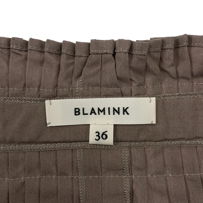 BLAMINK / ブラミンク | コットン シルク ウエストプリーツ ロングスカート | 36 | レディース