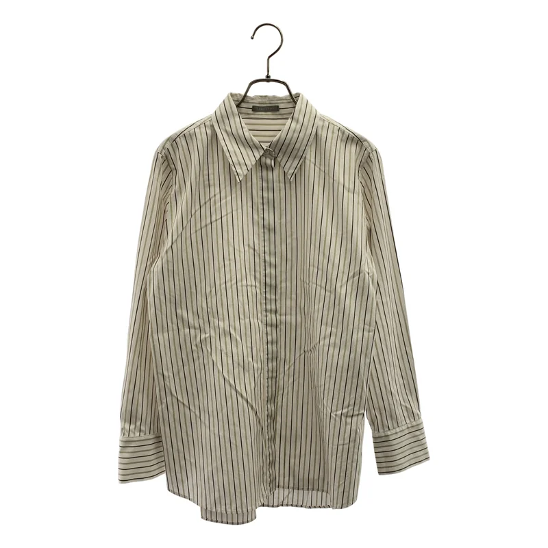 theory luxe / セオリーリュクス | コットン ストライプ シャツ ブラウス | 38 | レディース