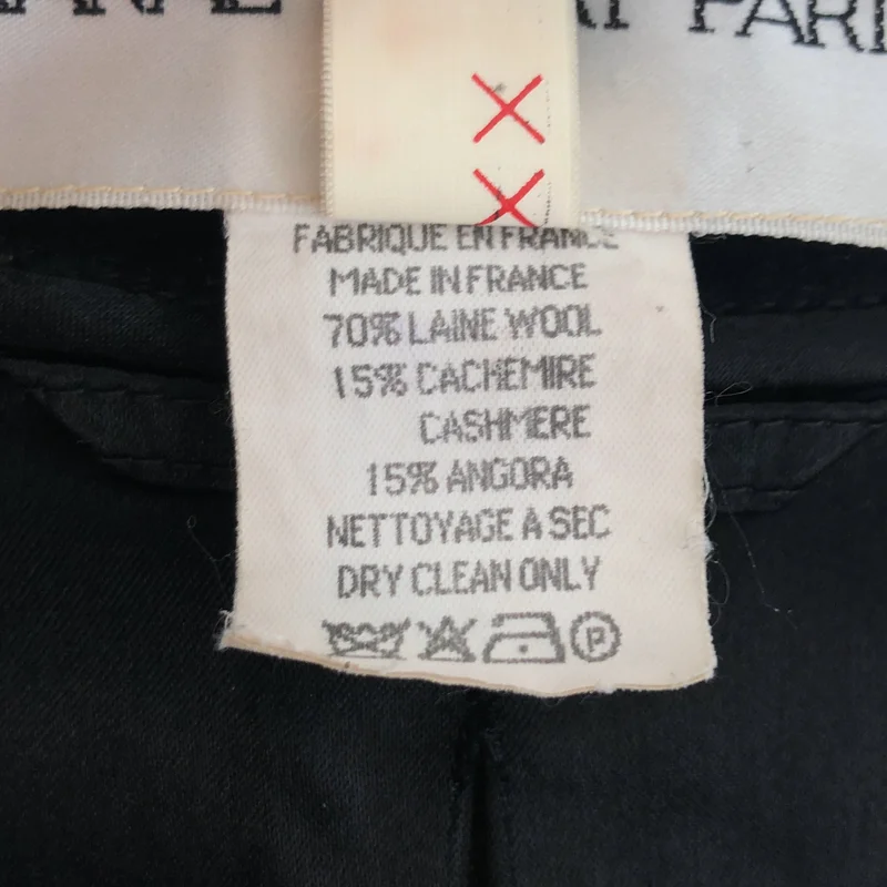 HANAE MORI / ハナエ　モリ | ウール カシミヤ レザー切替 ノーカラー コート / 総裏地 | 40 | レディース