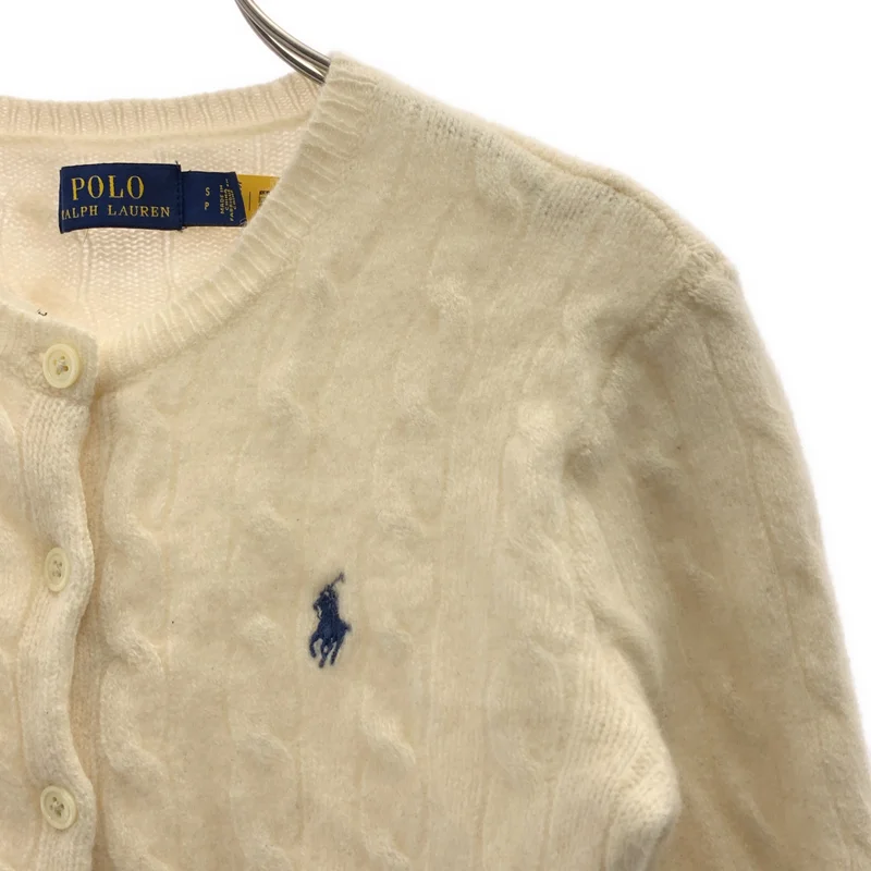 POLO RALPH LAUREN / ポロラルフローレン | ウール ケーブル ニット カーディガン | S | レディース