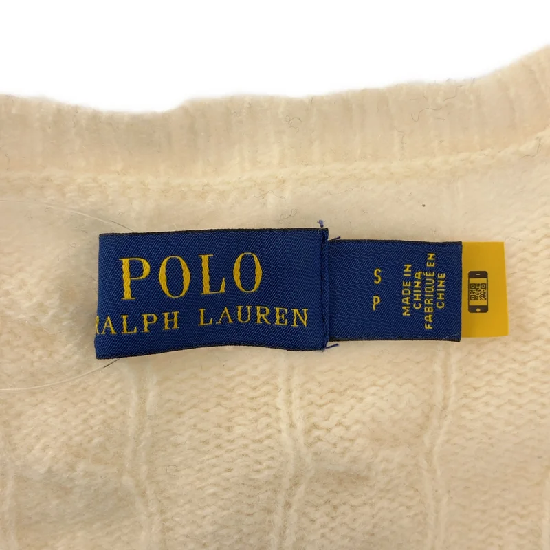 POLO RALPH LAUREN / ポロラルフローレン | ウール ケーブル ニット カーディガン | S | レディース