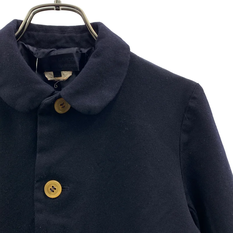 COMME des GARCONS COMME des GARCONS / コムコム | 2008 | ポリエステル 製品染め 変形 丸襟 シングルジャケット / 総裏地 | XS | レディース