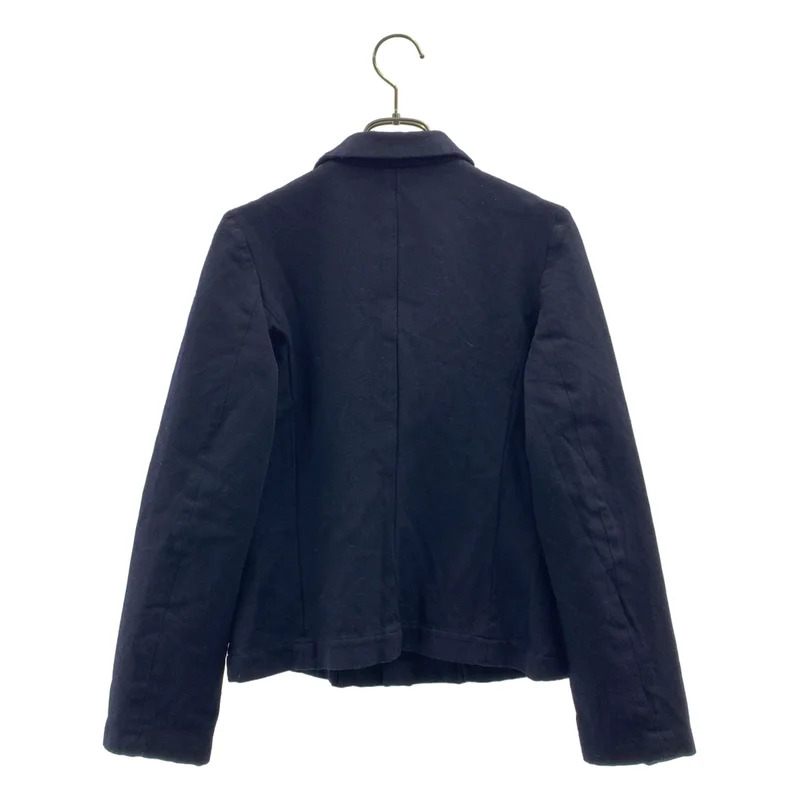 COMME des GARCONS COMME des GARCONS / コムコム | 2008 | ポリエステル 製品染め 変形 丸襟 シングルジャケット / 総裏地 | XS | レディース
