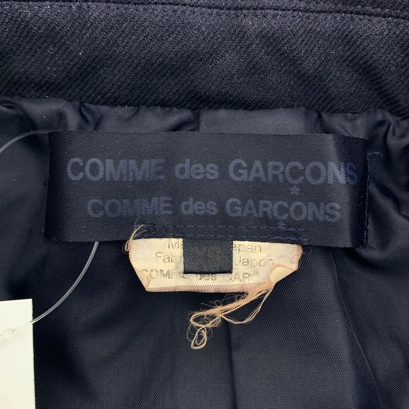 COMME des GARCONS COMME des GARCONS / コムコム | 2008 | ポリエステル 製品染め 変形 丸襟 シングルジャケット / 総裏地 | XS | レディース