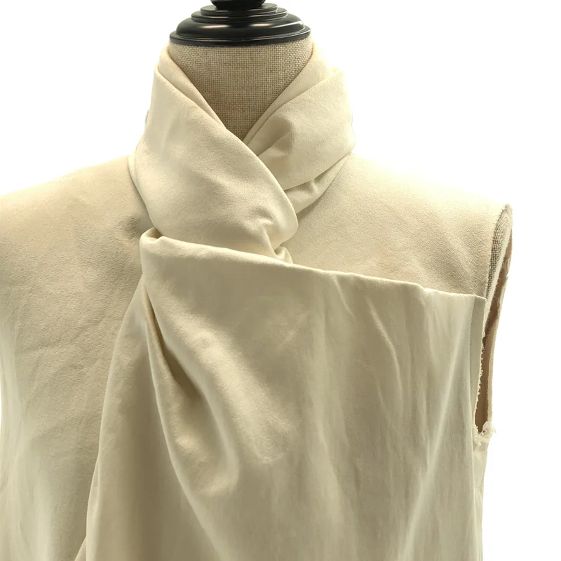 CELINE / セリーヌ | レーヨン 変形 スリーブレス カットオフ ブラウス | 38 | レディース