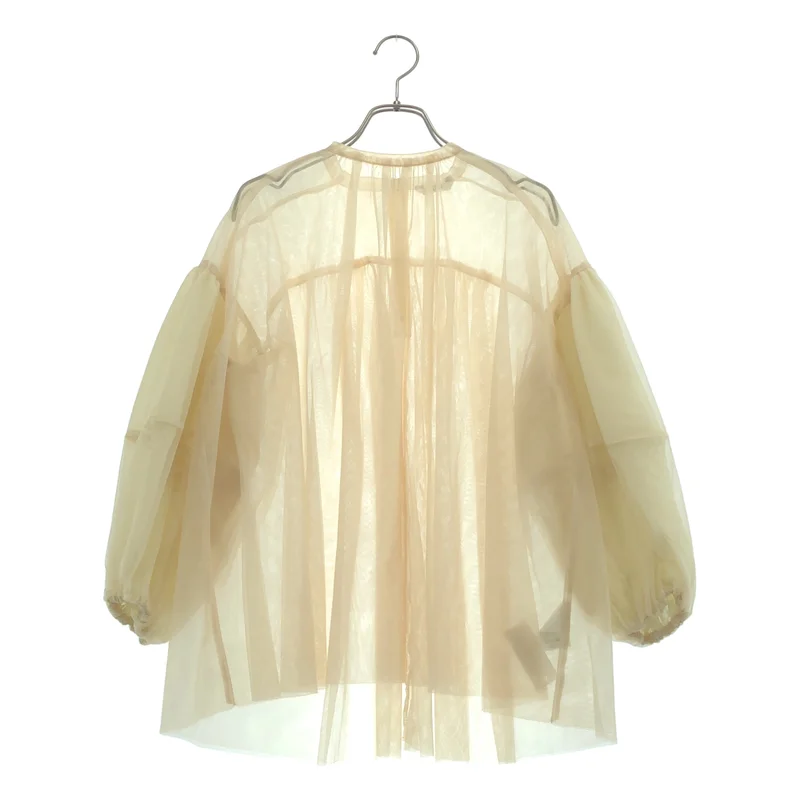 CLANE / クラネ | 2023SS | SHEER TULLE BALLOON SLEEVE TOPS / シアー タートル バルーン スリーブ トップス | 1 | レディース