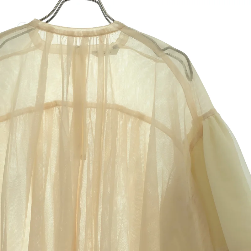 CLANE / クラネ | 2023SS | SHEER TULLE BALLOON SLEEVE TOPS / シアー タートル バルーン スリーブ トップス | 1 | レディース