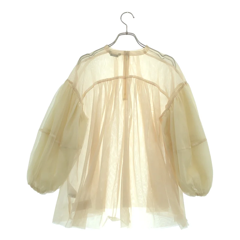 CLANE / クラネ | 2023SS | SHEER TULLE BALLOON SLEEVE TOPS / シアー タートル バルーン スリーブ トップス | 1 | レディース