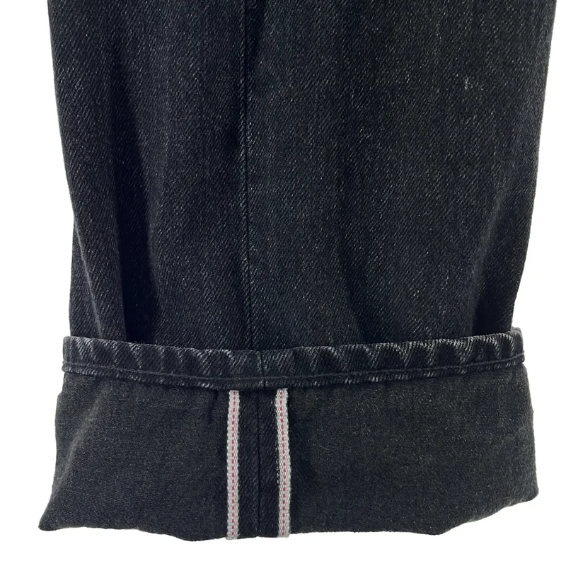Graphpaper / グラフペーパー | Selvage Denim Two Tuck Tapered Pants / セルビッチ ブラックデニムパンツ | 1 | メンズ