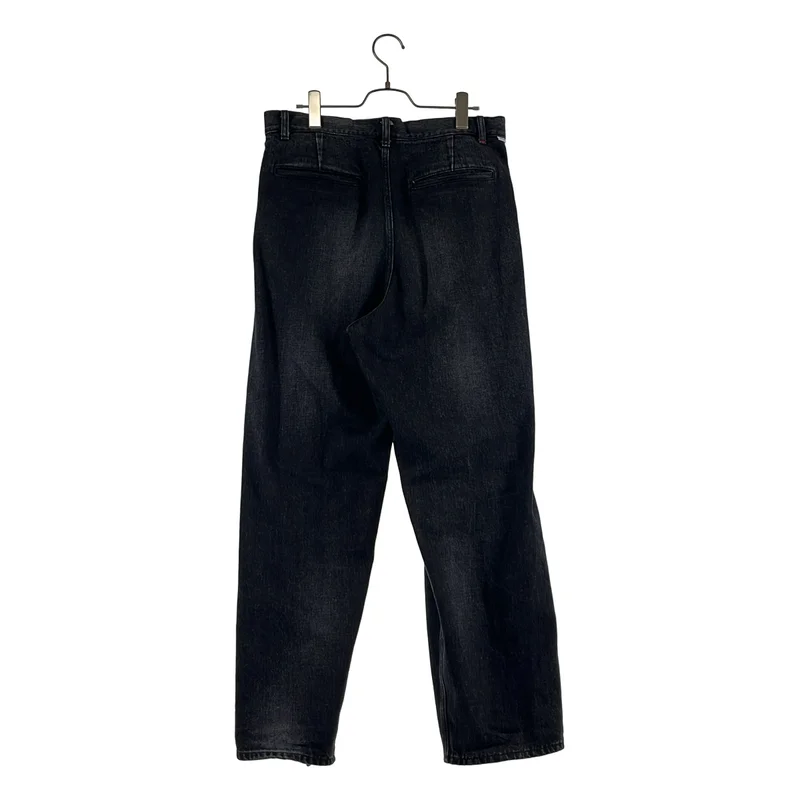 Graphpaper / グラフペーパー | Selvage Denim Two Tuck Tapered Pants / セルビッチ ブラックデニムパンツ | 1 | メンズ