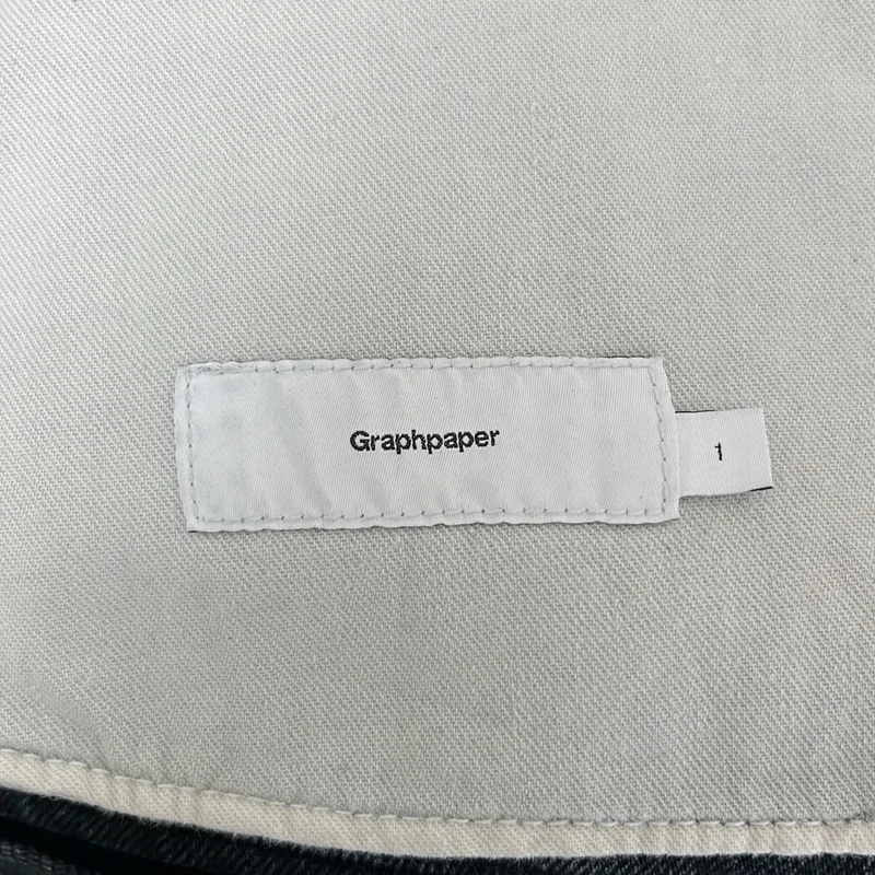Graphpaper / グラフペーパー | Selvage Denim Two Tuck Tapered Pants / セルビッチ ブラックデニムパンツ | 1 | メンズ