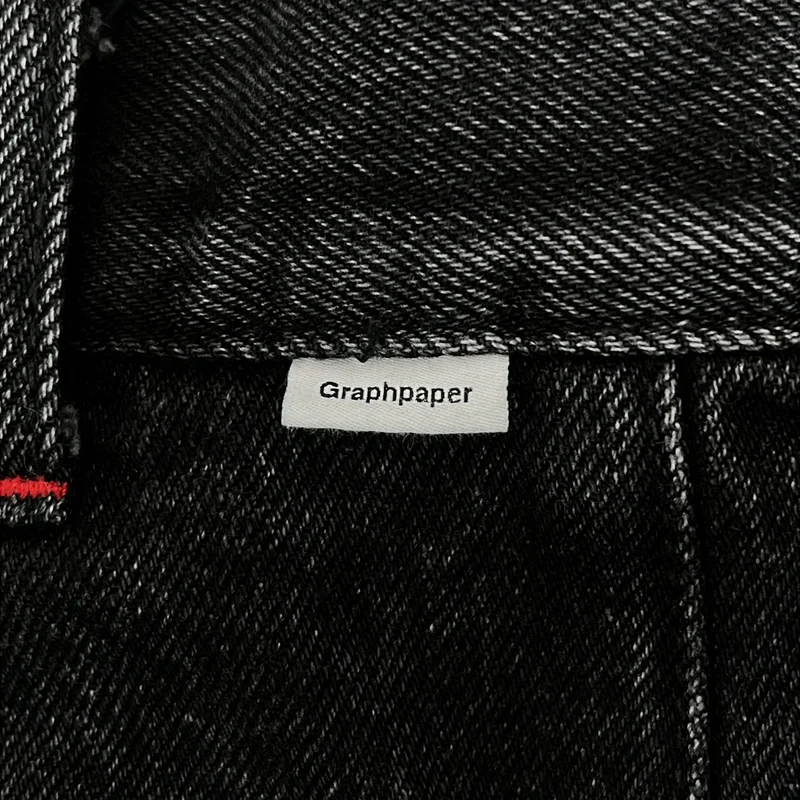 Graphpaper / グラフペーパー | Selvage Denim Two Tuck Tapered Pants / セルビッチ ブラックデニムパンツ | 1 | メンズ