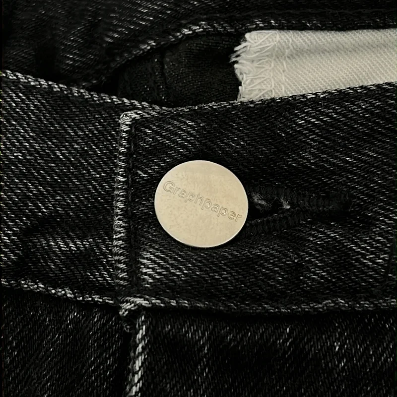 Graphpaper / グラフペーパー | Selvage Denim Two Tuck Tapered Pants / セルビッチ ブラックデニムパンツ | 1 | メンズ