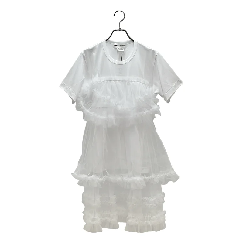 COMME des GARCONS GIRL / コムデギャルソンガール | 2026SS | チュールレイヤーラッフル Tシャツ | L | レディース