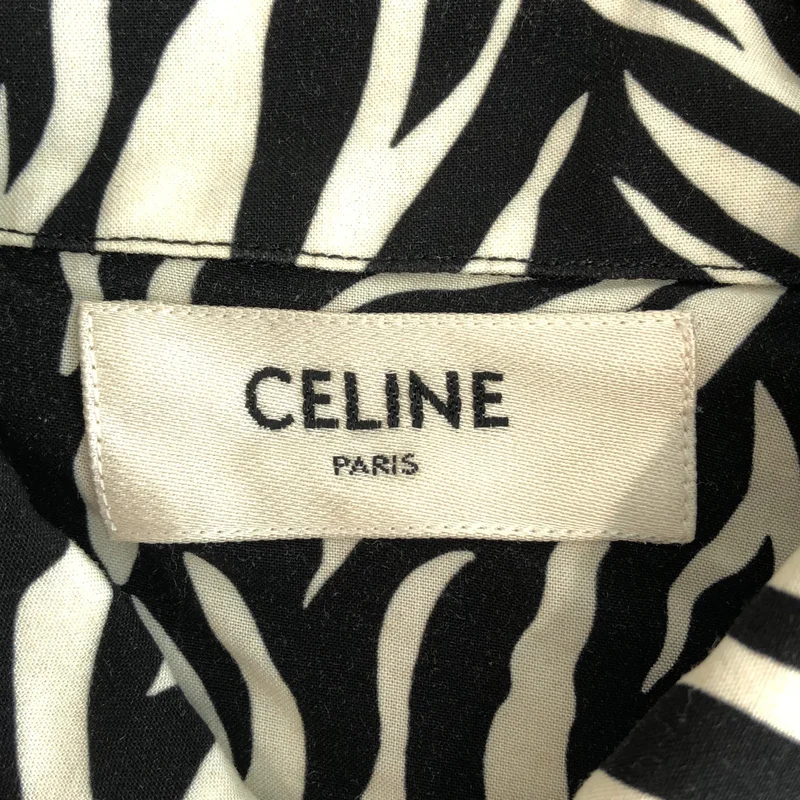 CELINE / セリーヌ | 2020SS | レーヨン ゼブラ オープンカラーシャツ | 38 | メンズ