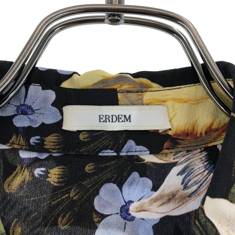 ERDEM / アーデム | シルク フラワープリント フリルスリーブ シャツ | 36 | レディース
