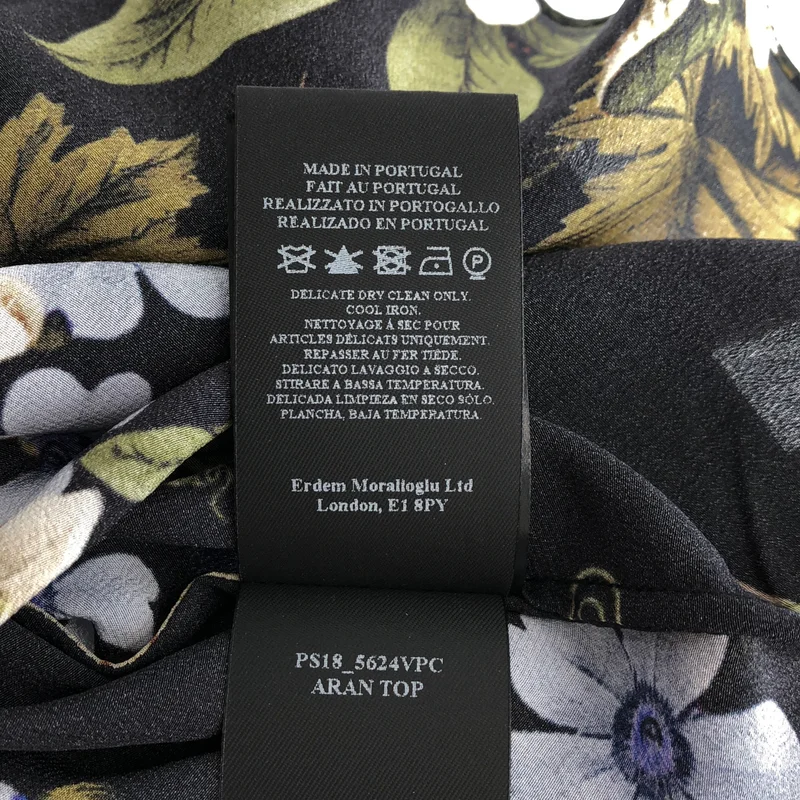 ERDEM / アーデム | シルク フラワープリント フリルスリーブ シャツ | 36 | レディース