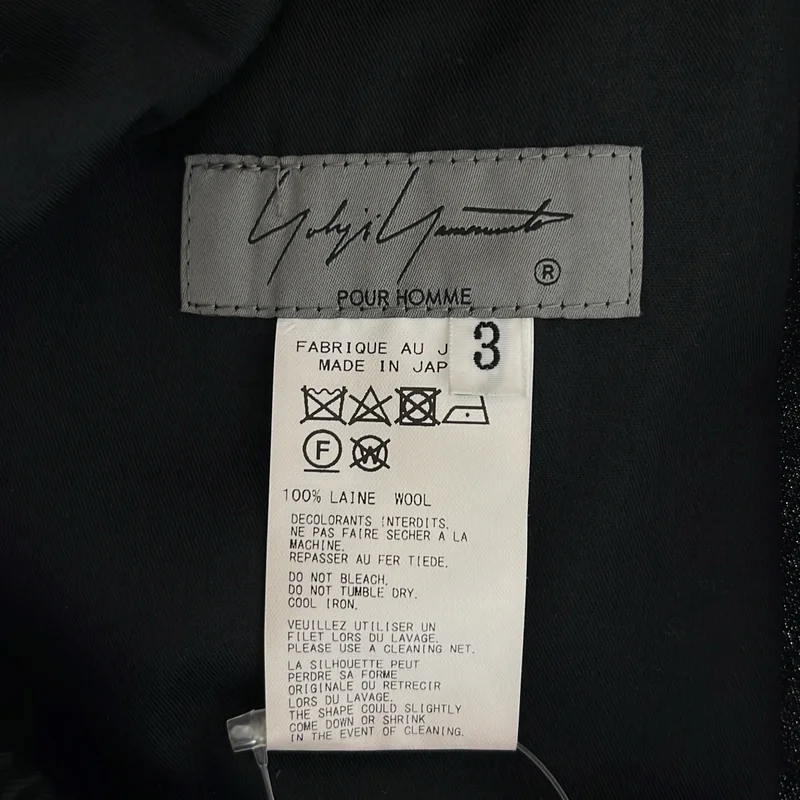 YOHJI YAMAMOTO POUR HOMME / ヨウジヤマモトプールオム | 2022SS | シワ ギャバ サルエルパンツ HG-P19-100 | 3 | メンズ