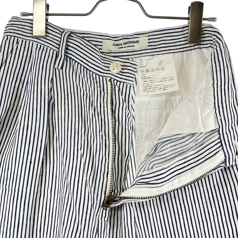 JUNYA WATANABE COMME des GARCONS / ジュンヤワタナベ | 2011SS | リネン タック ストライプ パンツ | XS | レディース