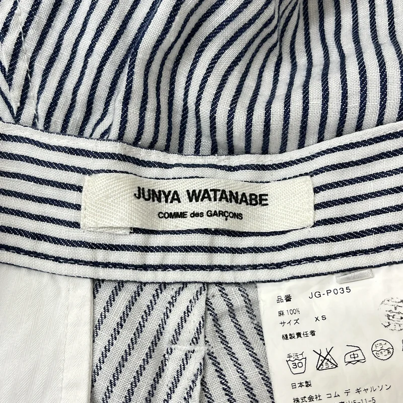 JUNYA WATANABE COMME des GARCONS / ジュンヤワタナベ | 2011SS | リネン タック ストライプ パンツ | XS | レディース