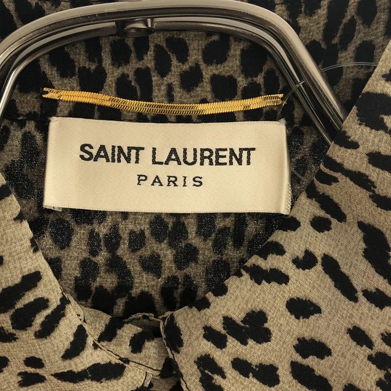 SAINT LAURENT PARIS / サンローランパリ | レオパードプリント スリーブレス ワンピース | 36 | レディース