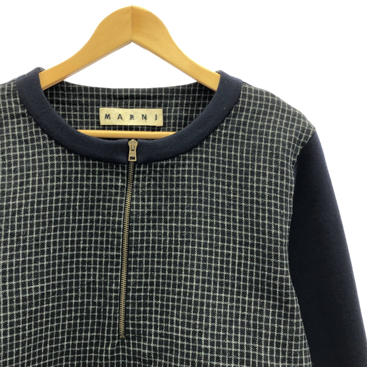 MARNI / マルニ | ウール バックスリット ハーフジップ プルオーバー
