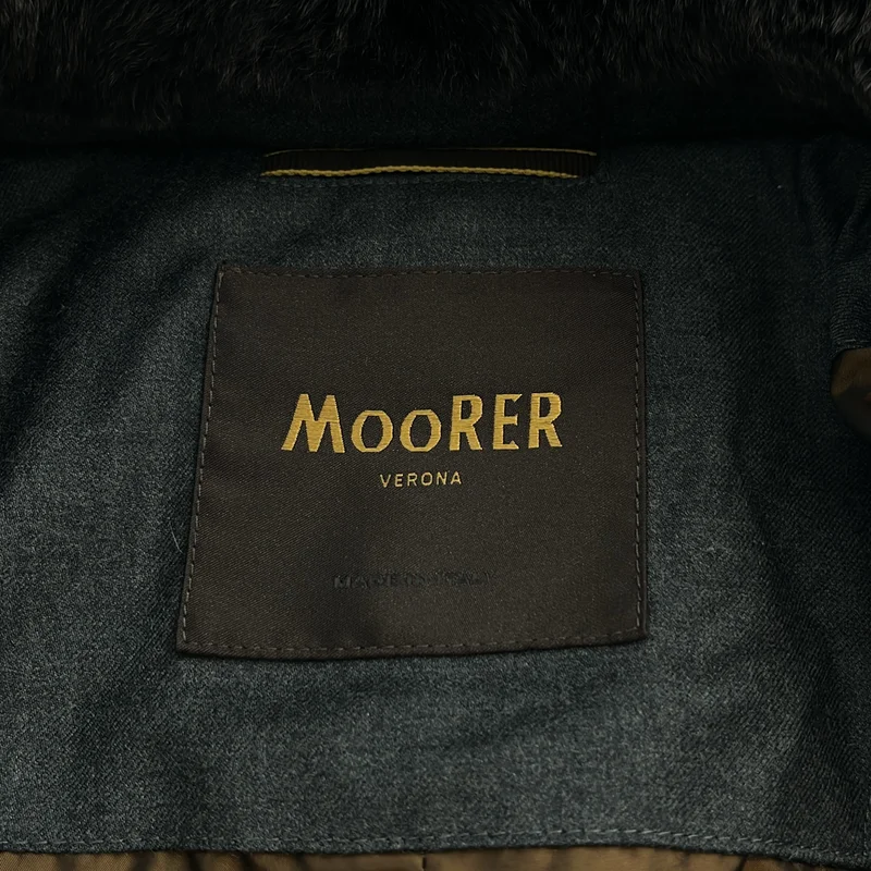 MooRER / ムーレー | ウール カシミヤ ファー ダウンコート | 46 | メンズ