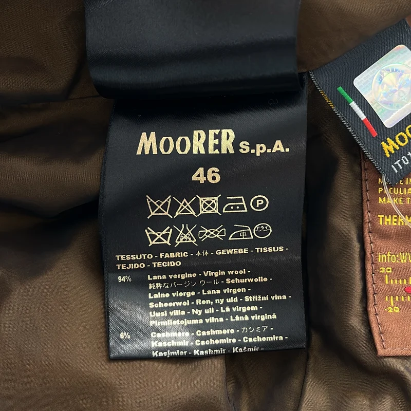 MooRER / ムーレー | ウール カシミヤ ファー ダウンコート | 46 | メンズ