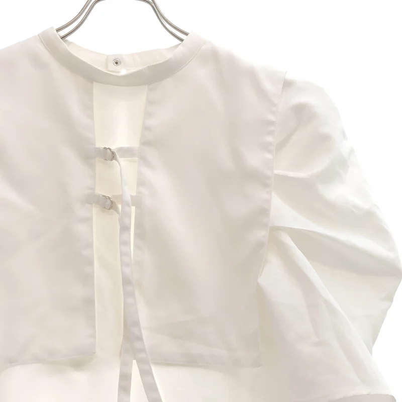 Re:poris / レポリス | Cherish blouse パフスリーブ 半袖ブラウス | S | レディース