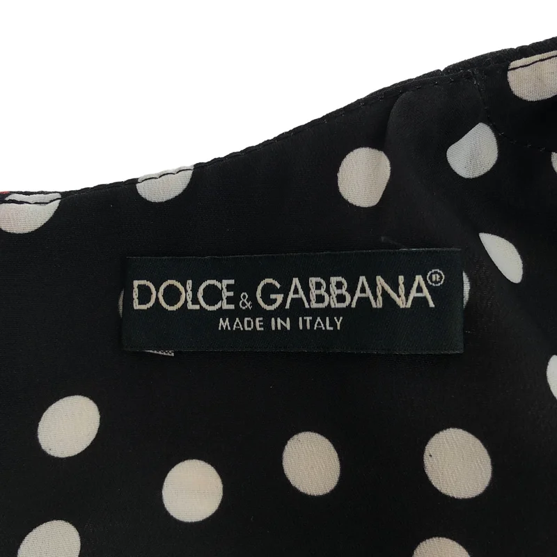 DOLCE＆GABBANA / ドルチェ＆ガッバーナ | 総柄 フラワー ジャガード ドレス ワンピース / ドット総裏地 | 40 | レディース