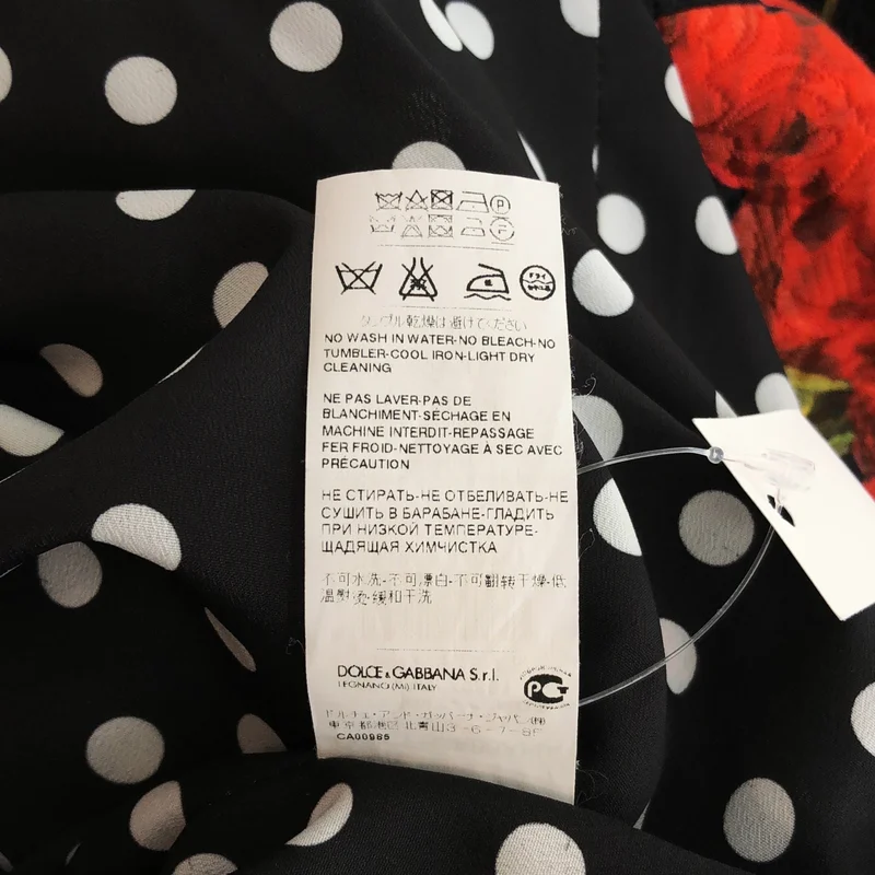 DOLCE＆GABBANA / ドルチェ＆ガッバーナ | 総柄 フラワー ジャガード ドレス ワンピース / ドット総裏地 | 40 | レディース