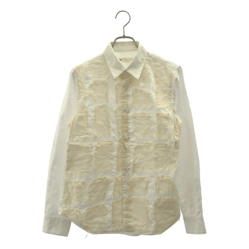 COMME des GARCONS / コムデギャルソン | 2018SS | コットン パッチ装飾 シャツ ブラウス | S | レディース
