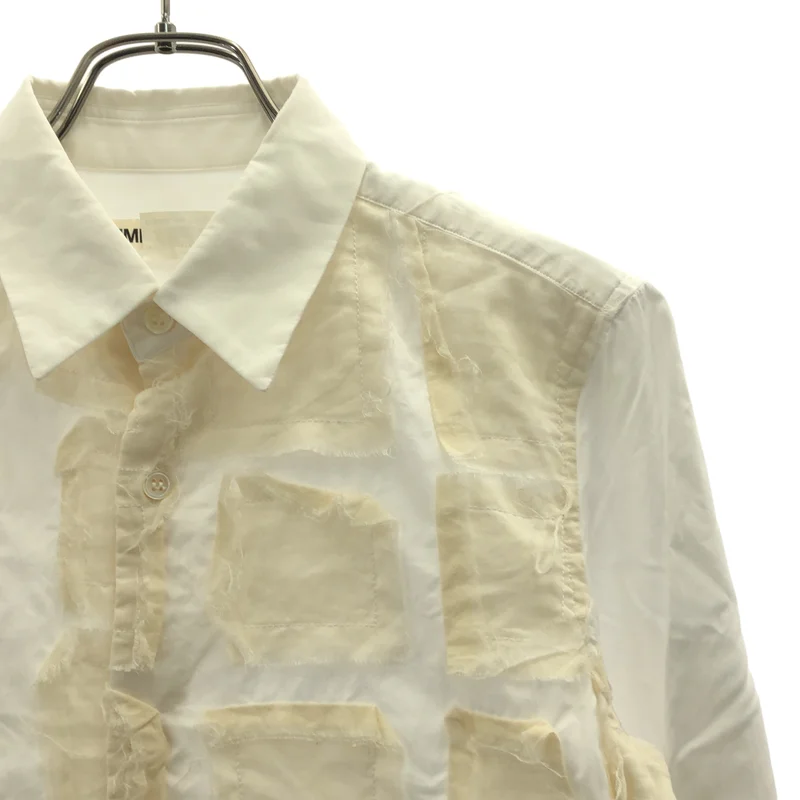 COMME des GARCONS / コムデギャルソン | 2018SS | コットン パッチ装飾 シャツ ブラウス | S | レディース