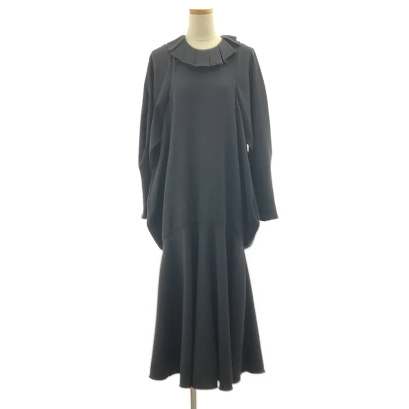 ENFOLD / エンフォルド | NECK-PLEATS DRESS / ネックプリーツドレス ワンピース | 36 | レディース