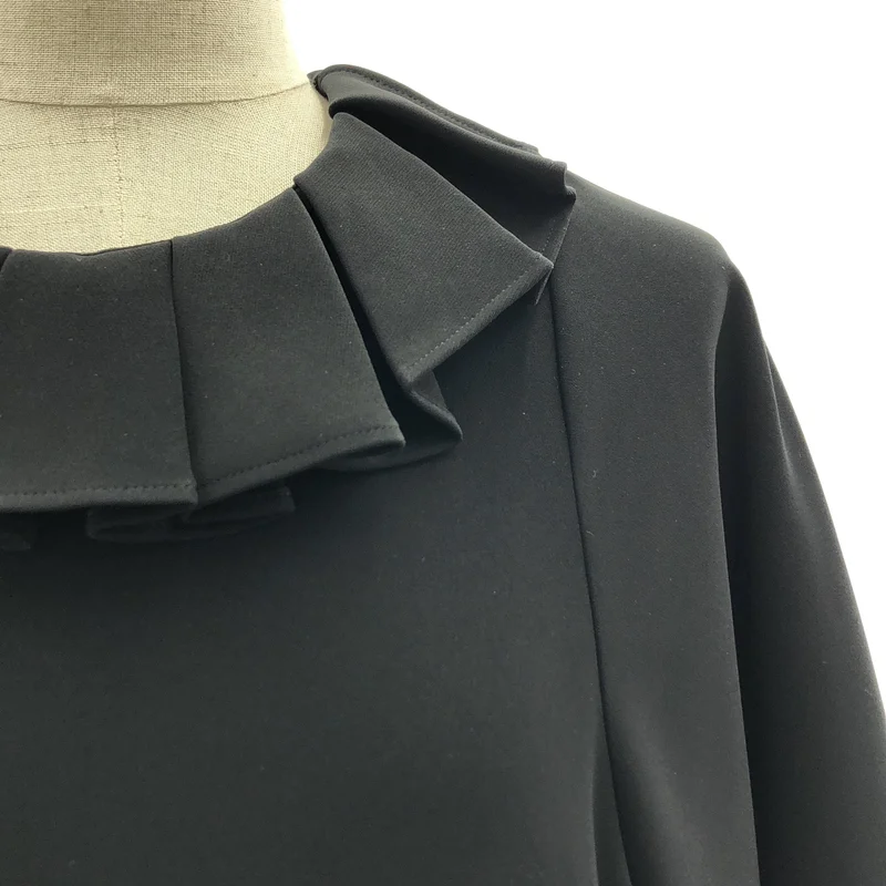 ENFOLD / エンフォルド | NECK-PLEATS DRESS / ネックプリーツドレス ワンピース | 36 | レディース