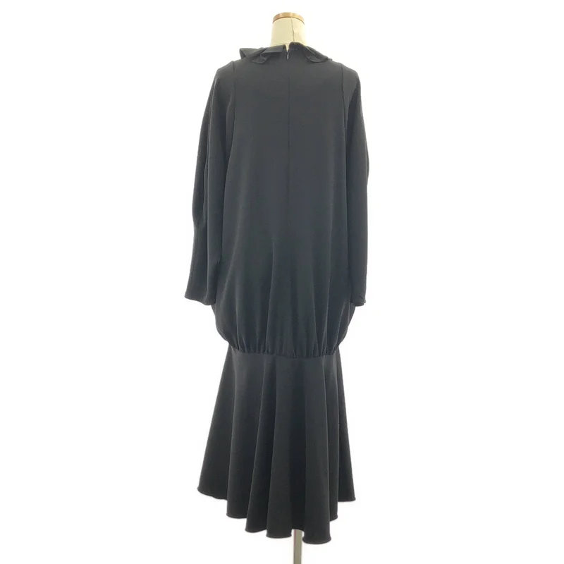 ENFOLD / エンフォルド | NECK-PLEATS DRESS / ネックプリーツドレス ワンピース | 36 | レディース