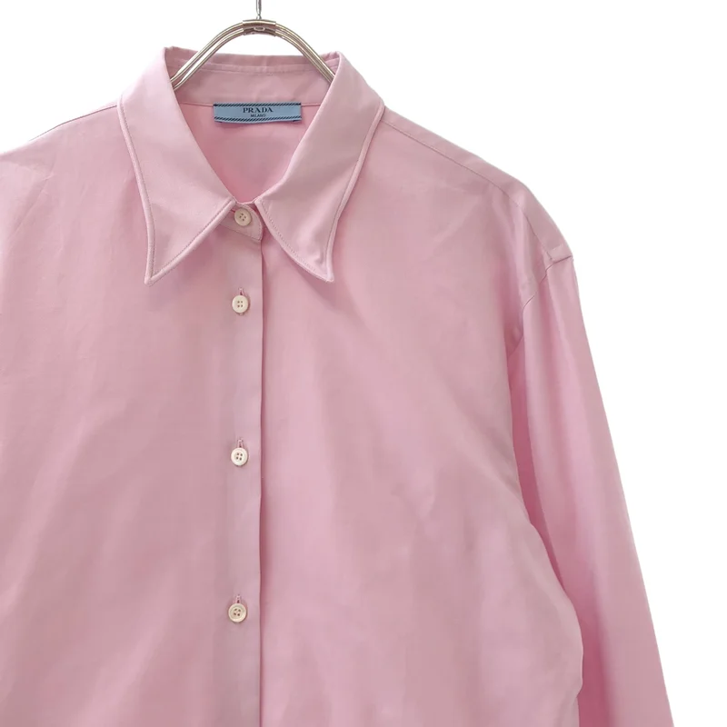 PRADA / プラダ | ワイヤー入りクロップドシャツ | 40 | レディース