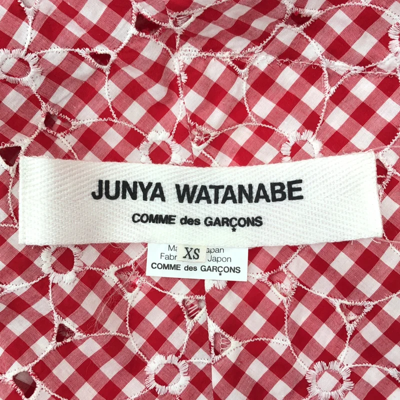 JUNYA WATANABE COMME des GARCONS / ジュンヤワタナベ | 2009SS | チェック 変形 エンブロイダリー ジャケット | XS | レディース