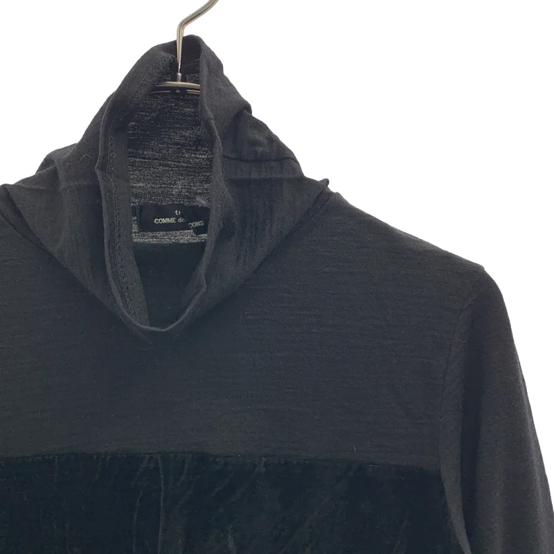 tricot COMME des GARCONS / トリココムデギャルソン | 1999AW | ウール ベロア 切替 ハイネック ニット |