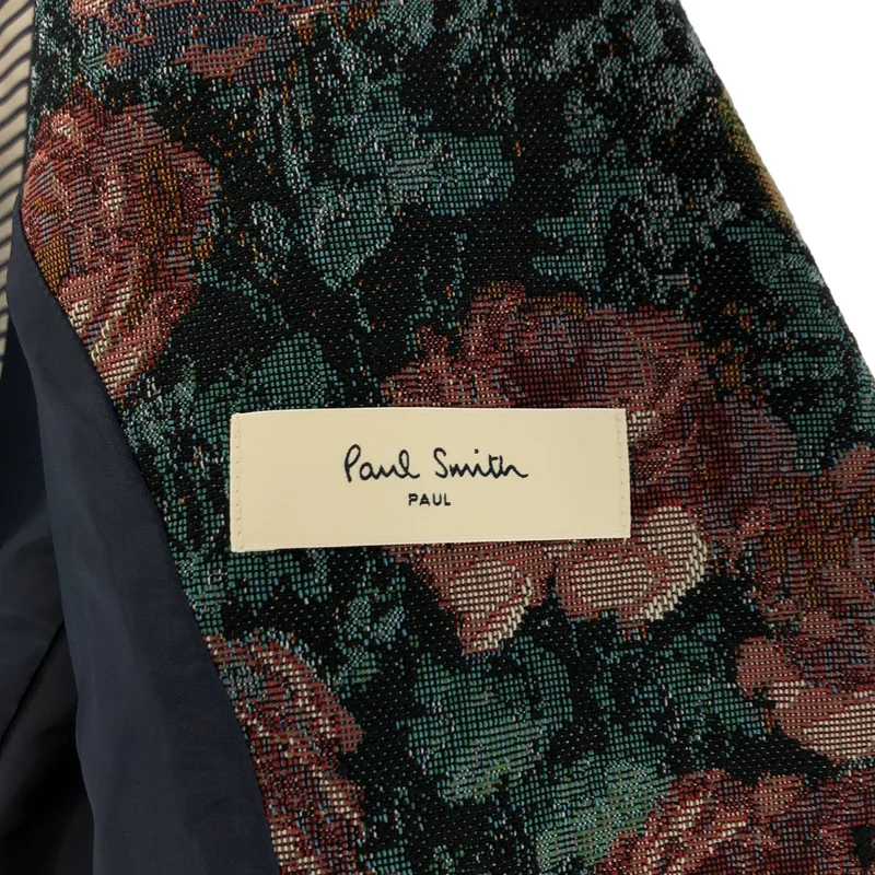 Paul Smith / ポールスミス | LIMITED 70 / コットン混 ゴブラン フラワー 袖切り替え チェスターコート | 40 | レディース