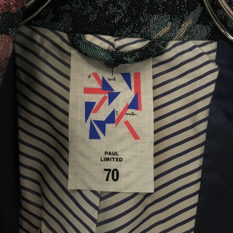Paul Smith / ポールスミス | LIMITED 70 / コットン混 ゴブラン フラワー 袖切り替え チェスターコート | 40 | レディース