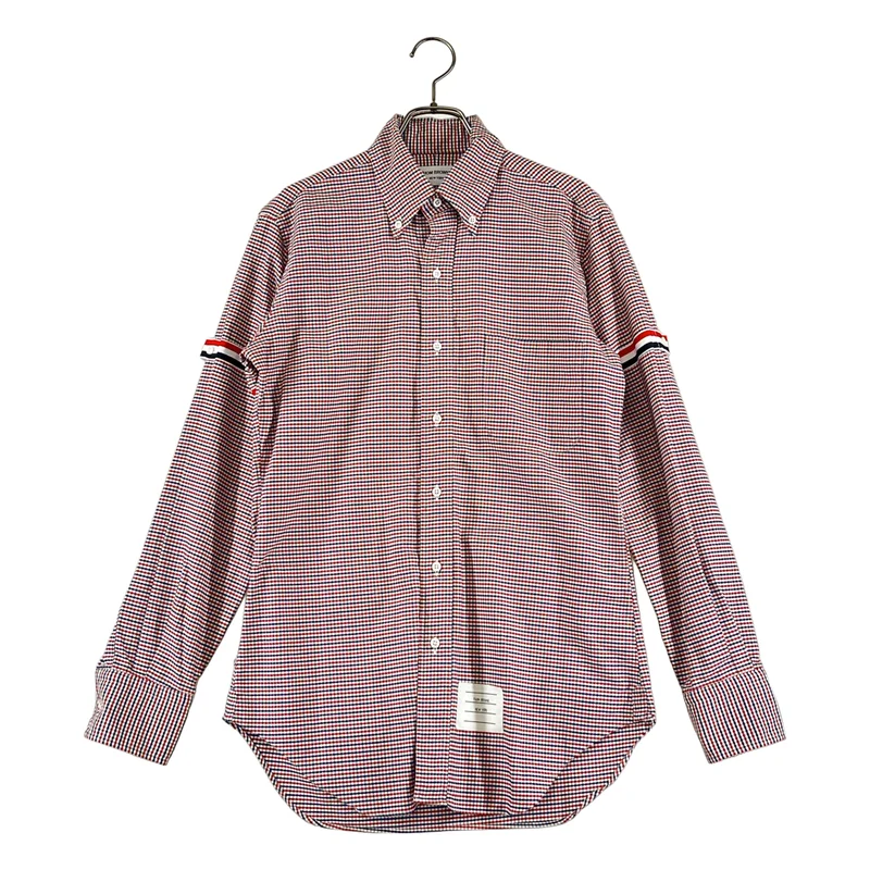 THOM BROWNE / トムブラウン | トリコロール チェック ボタンダウンシャツ | 1 | メンズ