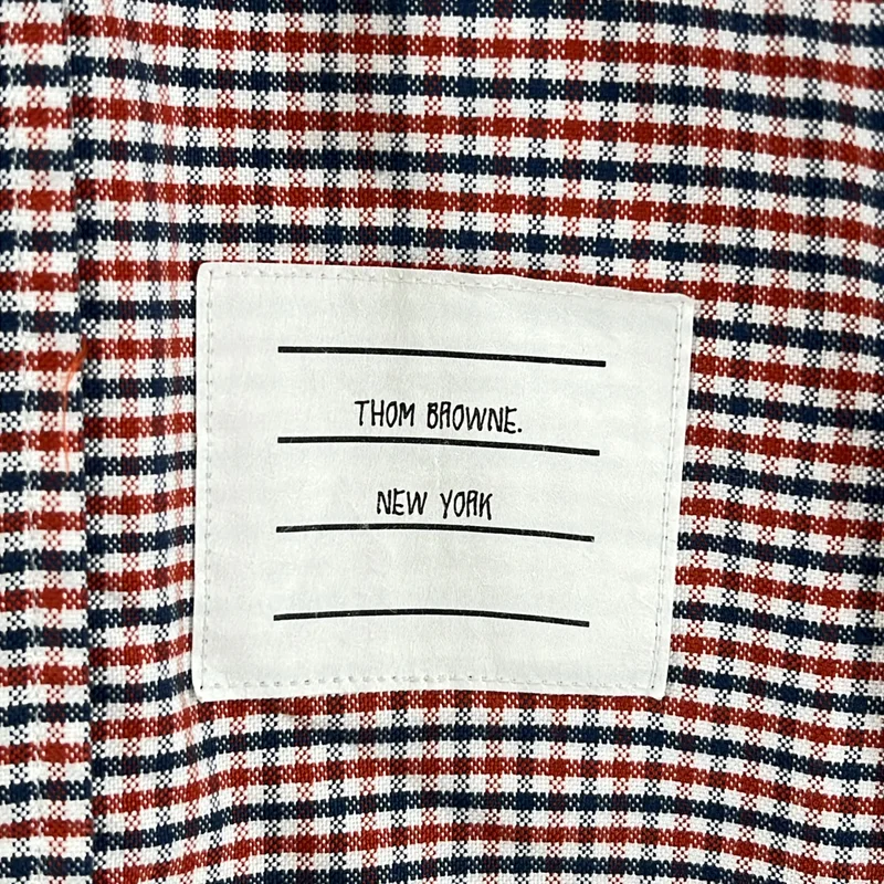 THOM BROWNE / トムブラウン | トリコロール チェック ボタンダウンシャツ | 1 | メンズ